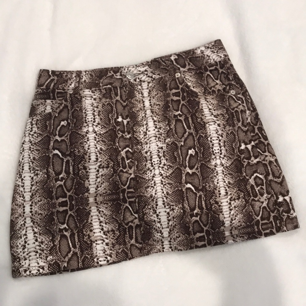 TOPSHOP Snake print skirt